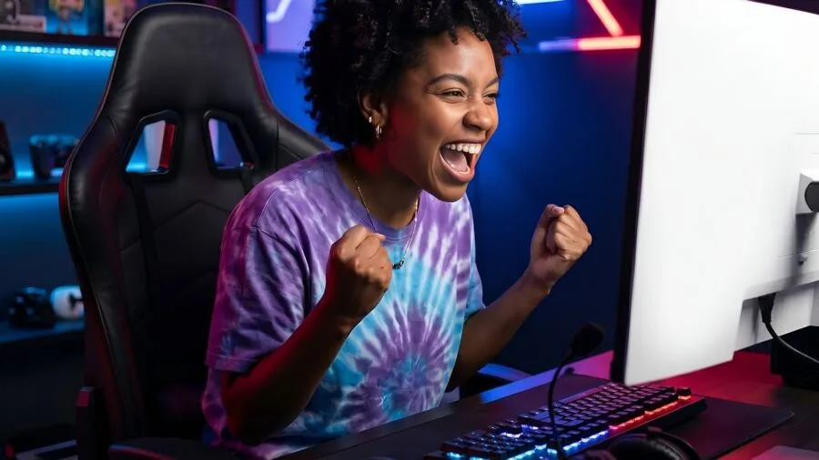 Affordable gaming workspace with budget-friendly equipment setup for content creators