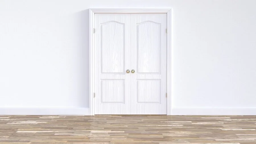 Close-up of clean wooden baseboard and corner of room during home cleaning