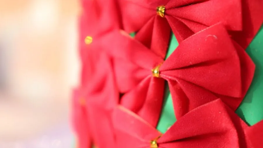 Close-up of luxurious fabric material showing quality textile weave and detail