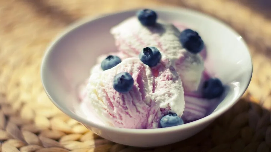 Close-up of smooth, creamy ice cream showing rich texture and fine crystal structure