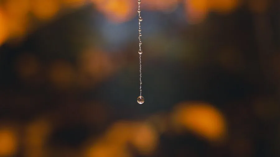 Close-up of water dripping from a cooler valve during outdoor camping or fishing trip