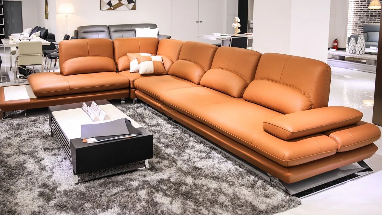Comfortable recliner chair in modern living room setting with natural light
