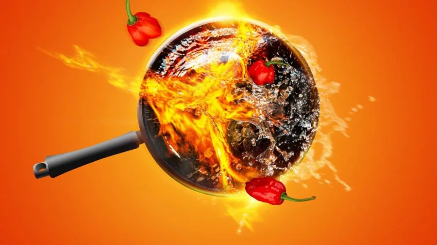 Home cook holding a frying pan with comfortable grip while transferring food from stovetop to oven