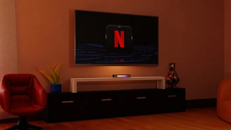 Modern living room with home entertainment setup and quality speakers for immersive audio experience
