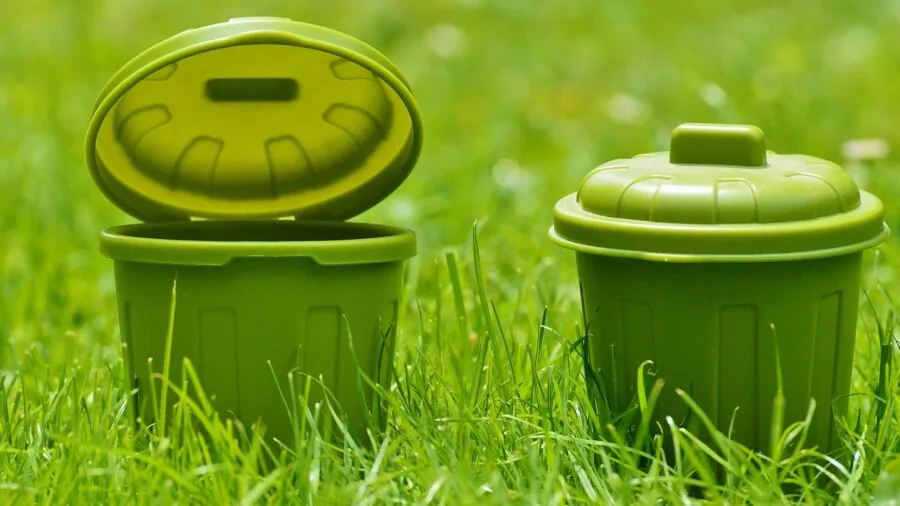 Organized cleaning supplies with sturdy plastic buckets stored neatly in a bright home storage area