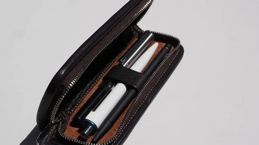 Organized eyewear storage case with glasses safely protected inside