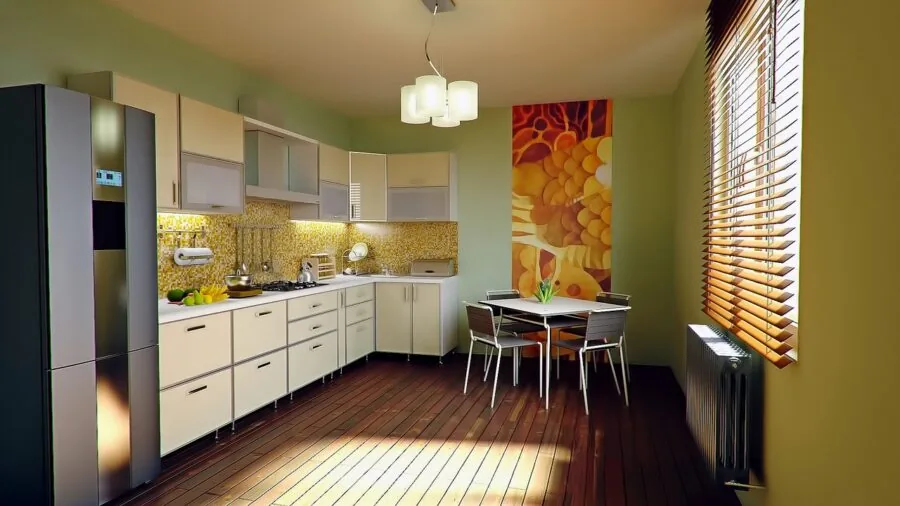 Organized kitchen drawer with compact storage solutions in a small apartment kitchen