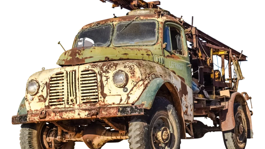 Organized truck bed with equipment and gear stored during outdoor adventure