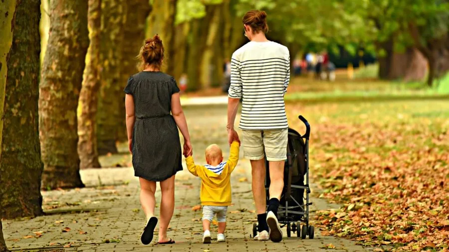 Parent folding lightweight stroller for easy portability and travel convenience