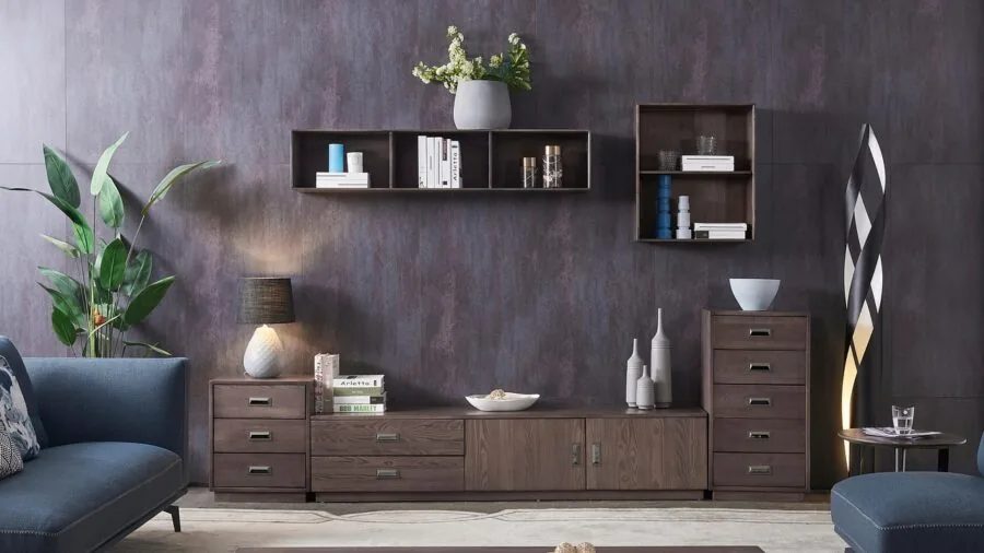 Parent organizing kitchen cabinets and storage spaces in family home for safety and organization
