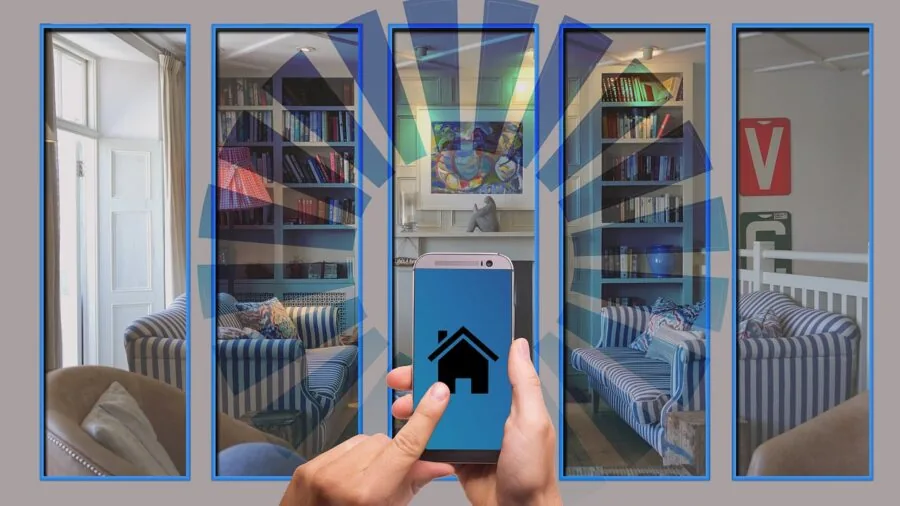 Person adjusting refrigerator temperature controls in modern kitchen