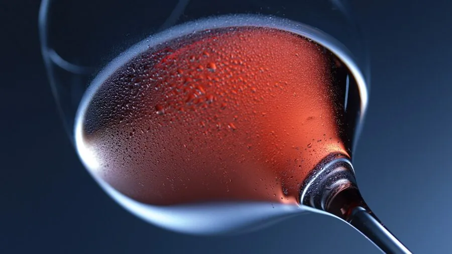 Person carefully pouring red wine into a glass at a dinner table