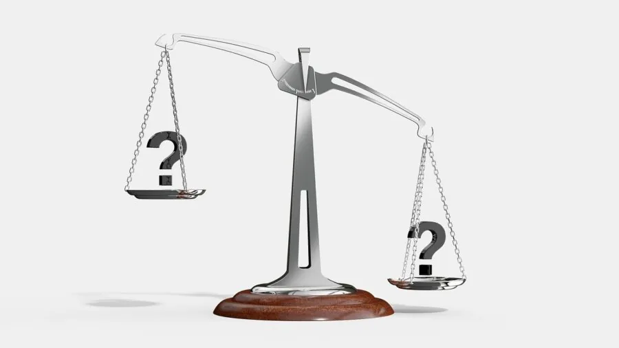 Person comparing prices and options while shopping, evaluating different product choices and value