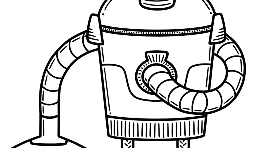 Person emptying dust from portable vacuum canister during car cleaning maintenance