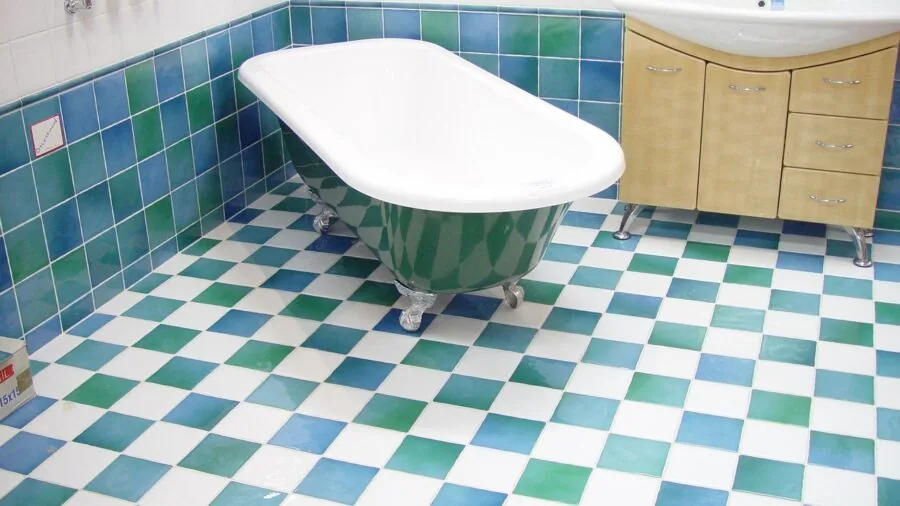 Person enjoying a relaxing bath in a tub, testing stability and comfort of bath accessories