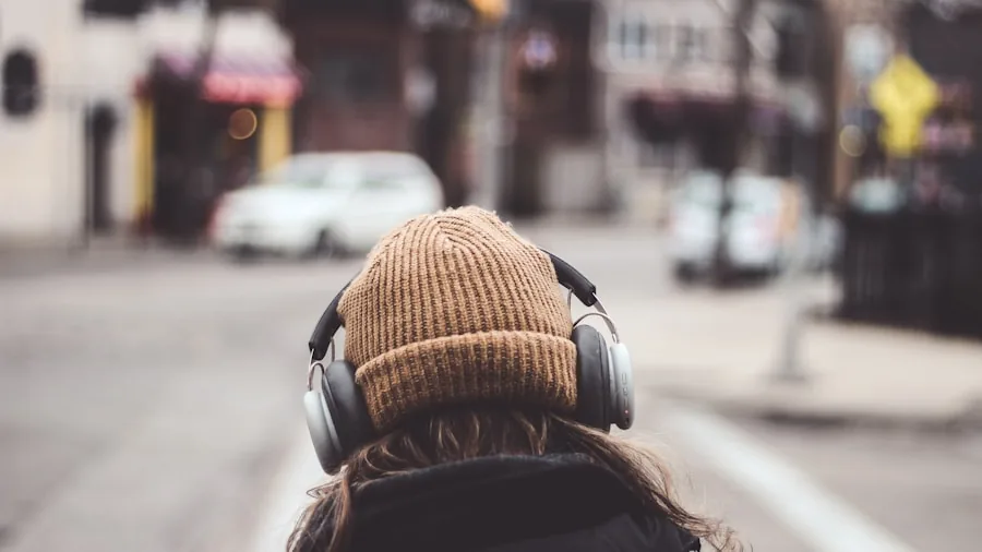 Person enjoying comfortable over-ear headphones during a relaxed moment, demonstrating extended wear comfort