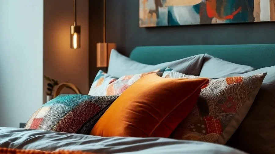 Person fitting a sheet onto a mattress corner, demonstrating proper sheet placement and fit.