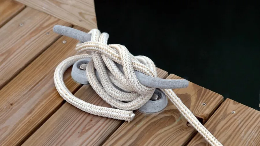 Person standing on wet boat deck with secure footing, demonstrating proper traction and safety on slippery surface
