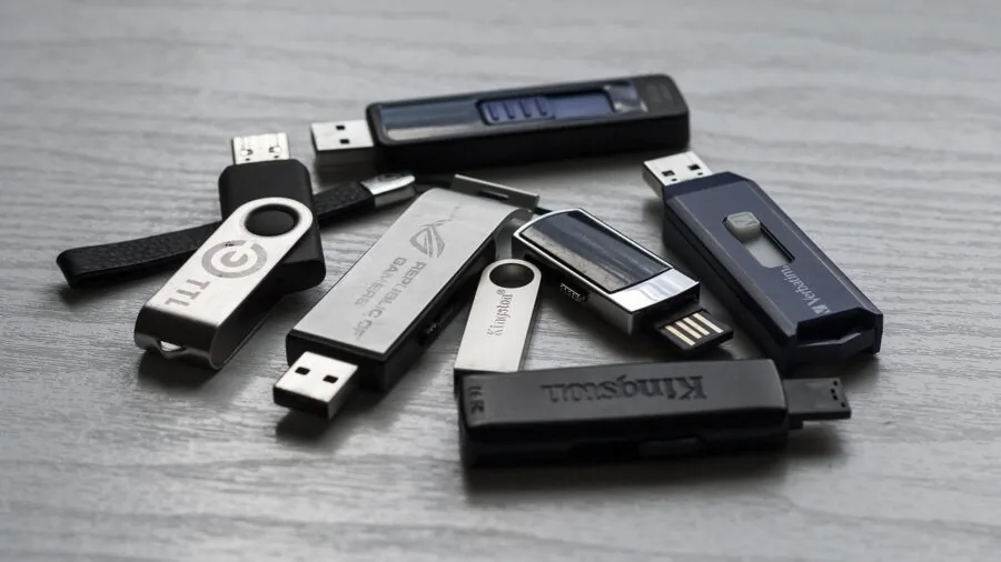 Person using computer for fast data transfer and file management