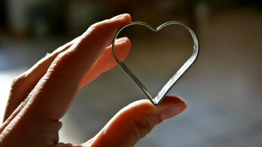 Person's hands cutting cookie dough shapes in a bright kitchen during baking session