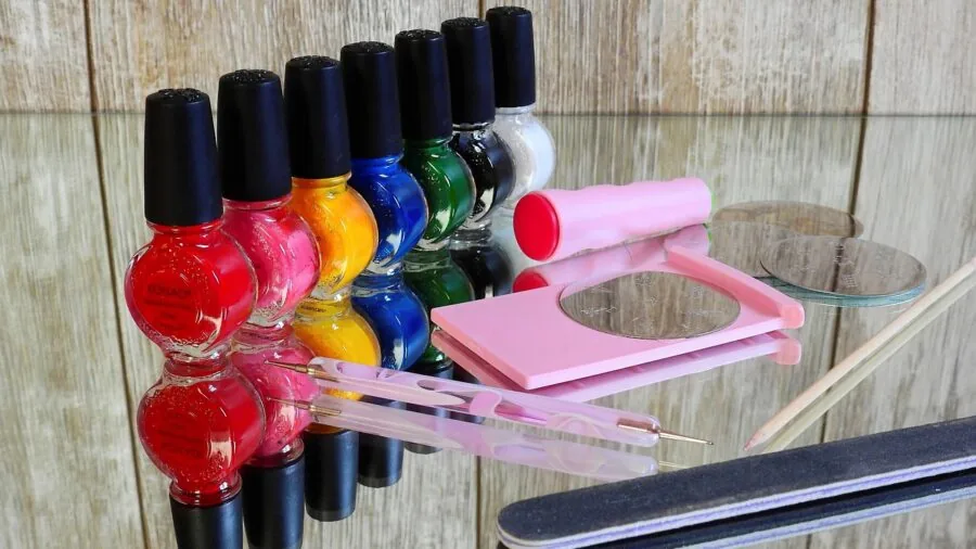 Woman with healthy, natural-looking nails in everyday setting