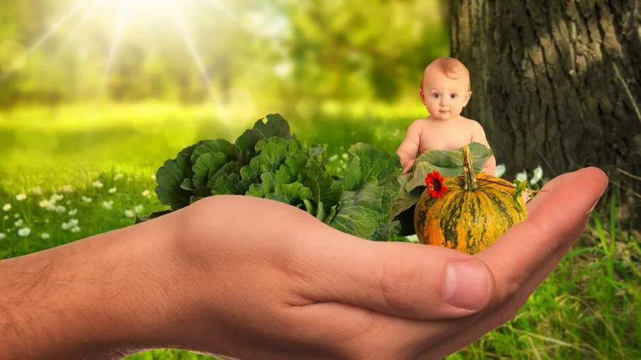 Young child happily taking vitamins as part of daily health routine